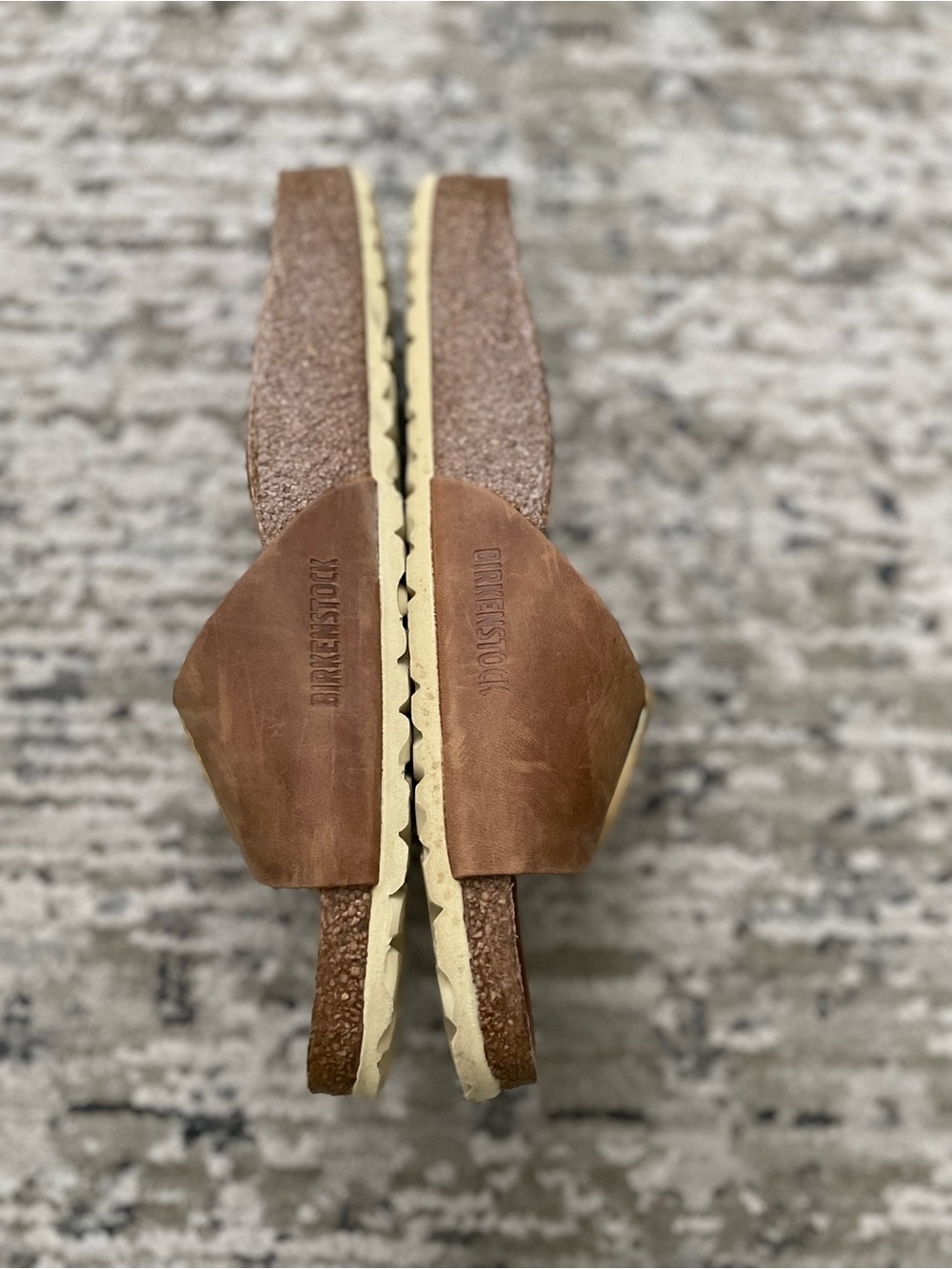 Birkenstock Madrid Big Buckle Cognac Brown Leather 41 Size 10 Gold - Picture 7 of 8